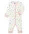 Pijama sin pies de punto para bebé niña blanco MARSHMALLOW/ MULTICO CN