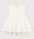 Vestido de celebración de popelina y tul de bebé niña
