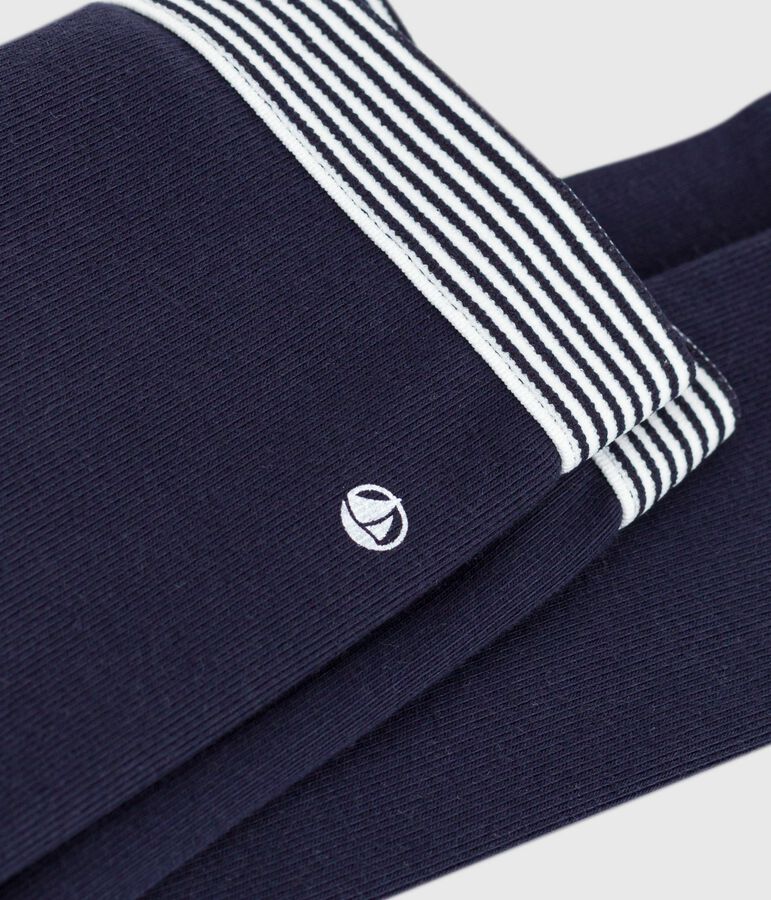 Leggings lisos de algod&oacute;n para beb&eacute; azul