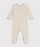 Pijama de terciopelo para bebé beige MONTELIMAR CHINE