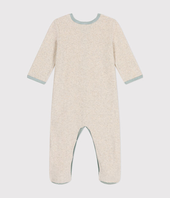 Pijama de terciopelo para bebé beige MONTELIMAR CHINE