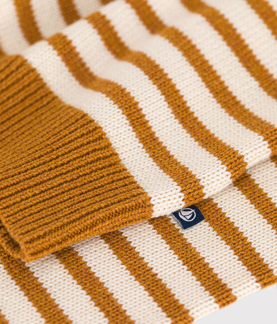 Jersey de lana y algodón para niño blanco AVALANCHE/ ECUREUIL