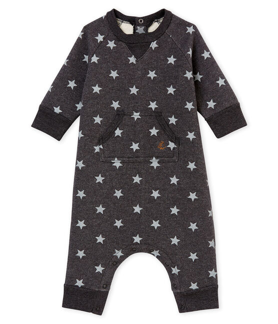 Pelele largo estampado para bebé niño negro CITY/gris GRIS