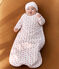 Saco de terciopelo para bebé con estampado de corazones TOG 3 blanco MARSHMALLOW/rojo TERKUIT