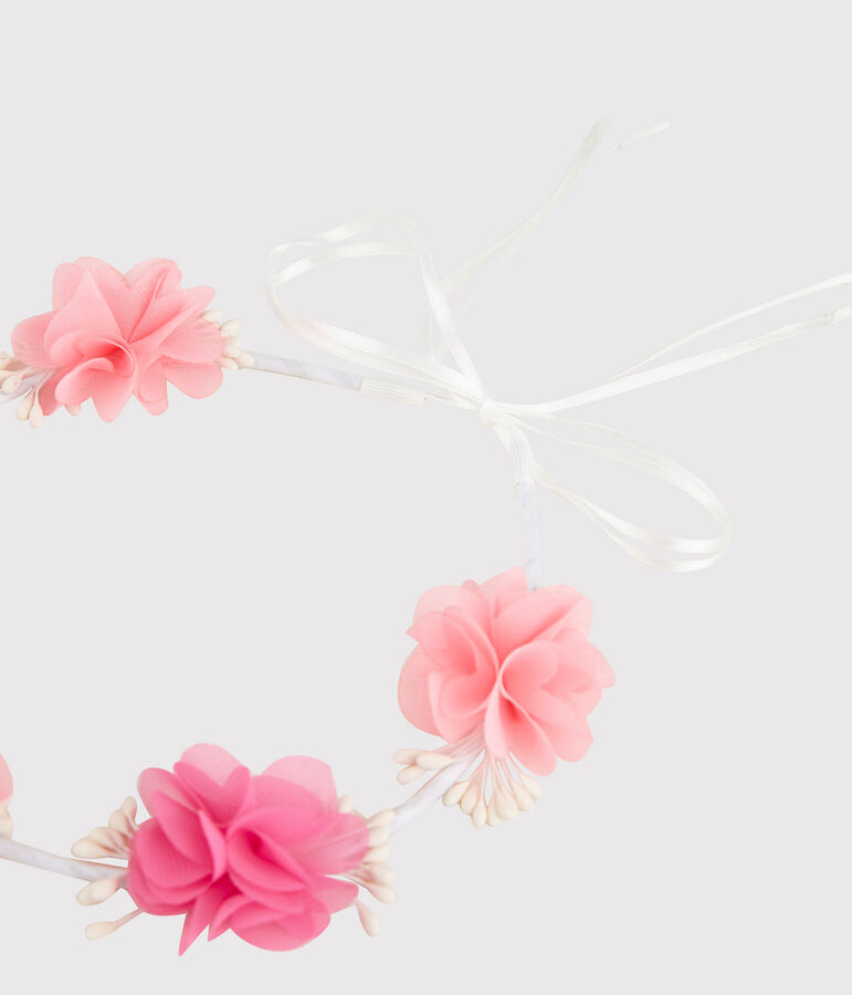 Corona de flores de ni&ntilde;a blanco MARSHMALLOW/blanco MULTICO