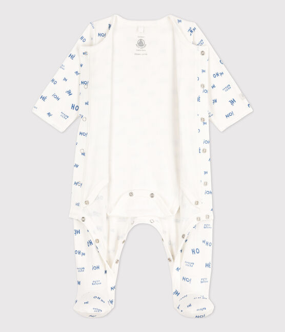 Bodyjama de túbico para bebé blanco MARSHMALLOW/ CREPUSCULE