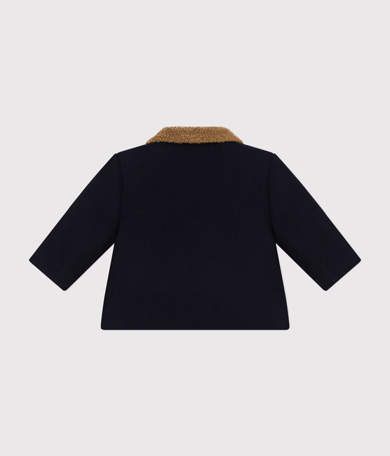 Chaqueta de paño de lana para bebé azul SMOKING