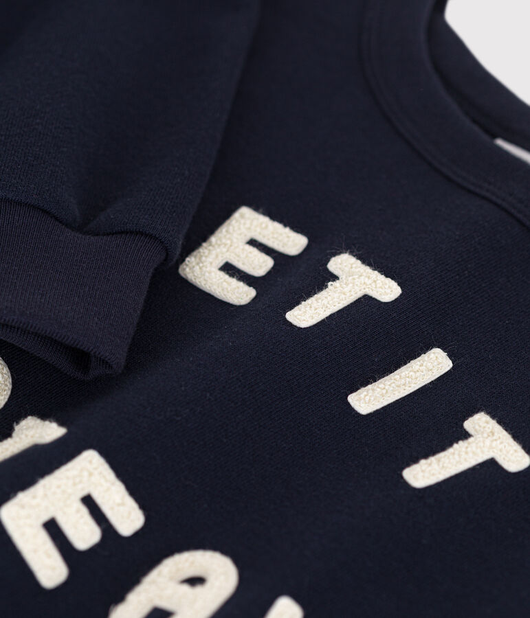 Sudadera infantil de mulet&oacute;n azul