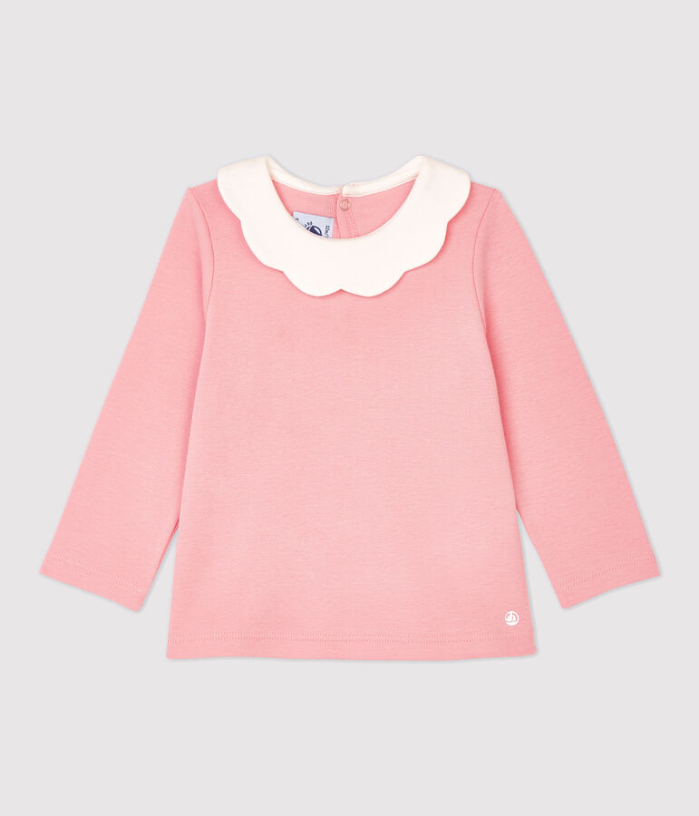 Blusa de algod&oacute;n de beb&eacute;. rosa