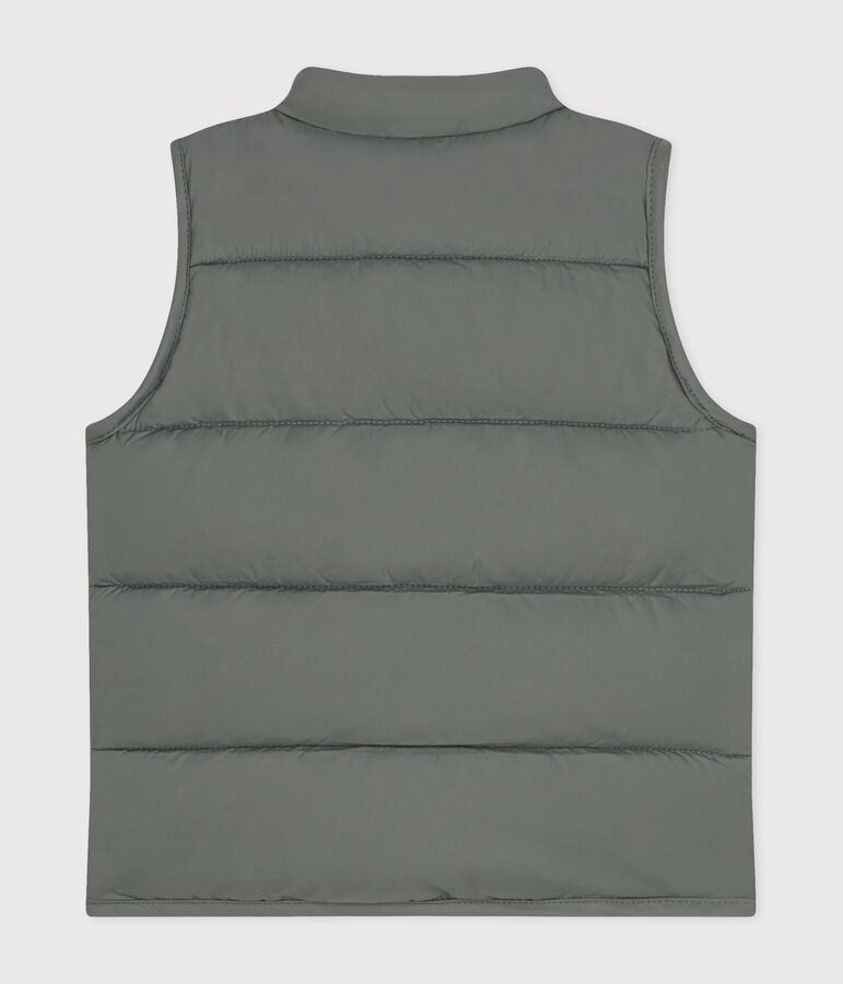 Chaqueta acolchada sin mangas de beb&eacute; gris