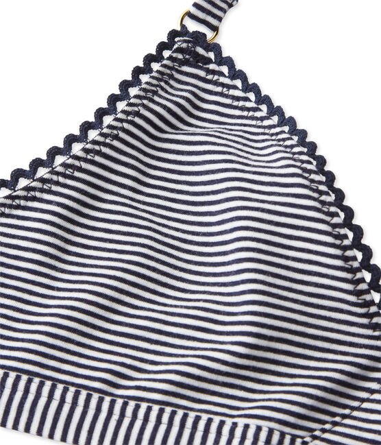 Sujetador milrayas con efecto de segunda piel para mujer azul ABYSSE/blanco LAIT