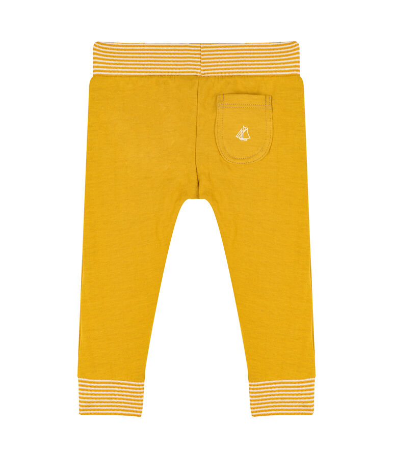 Pantal&oacute;n de tela t&uacute;bica para beb&eacute; amarillo