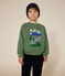 Sudadera de felpa para niño verde PALMERAIE