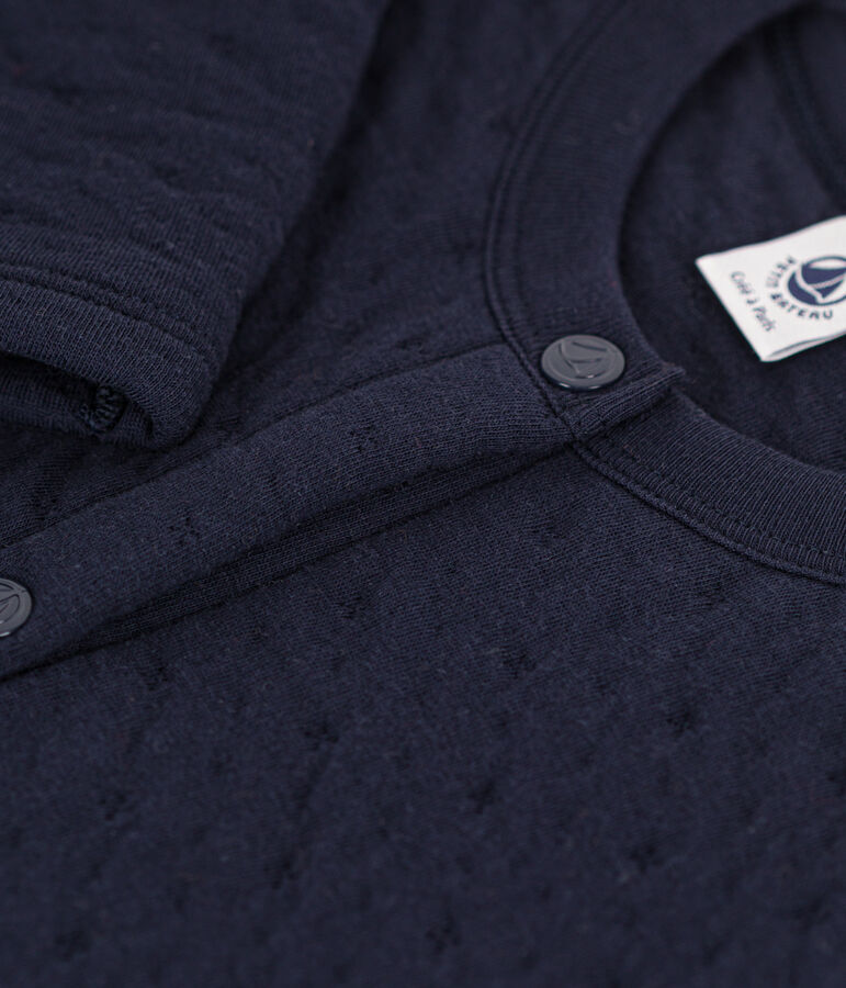 C&aacute;rdigan de tejido t&uacute;bico acolchado de ni&ntilde;a azul