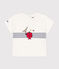 Camiseta Monsieur Madame de algodón de bebé blanco MARSHMALLOW