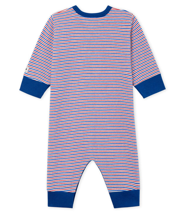 Pelele sin pies de punto para beb&eacute; ni&ntilde;o blanco/multicolor