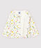 Cárdigan de algodón para bebé niña. blanco MARSHMALLOW/blanco MULTICO