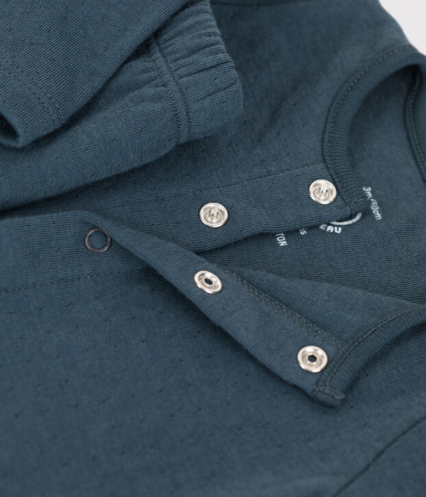 Conjunto liso de 2 piezas de tejido t&uacute;bico ecol&oacute;gico de beb&eacute; gris