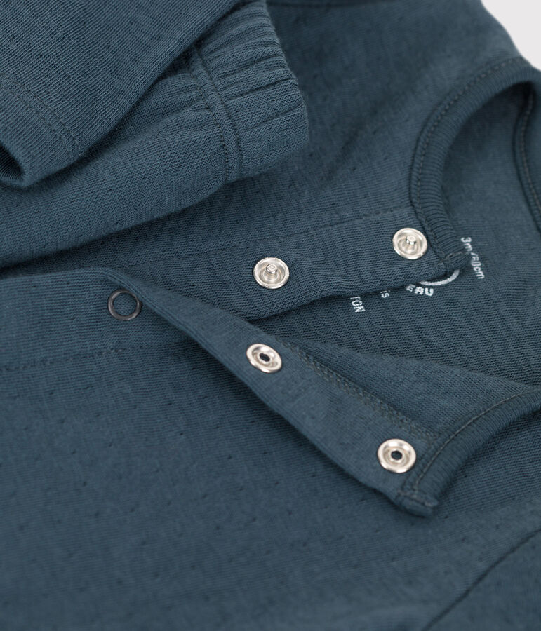 Conjunto liso de 2 piezas de tejido t&uacute;bico ecol&oacute;gico de beb&eacute; gris