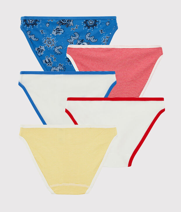 Juego de 5 braguitas de algod&oacute;n ORG&Aacute;NICO de mujer multicolor