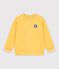Sudadera infantil lisa de algod&oacute;n amarillo