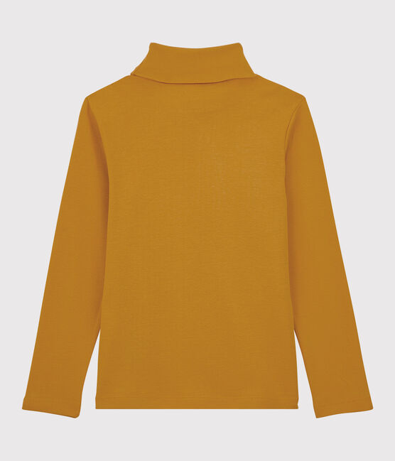 Prenda de cuello de cisne de algodón de niña/niño amarillo BOUDOR