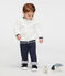 Cárdigan de sherpa de borreguillo para bebé unisex blanco MARSHMALLOW