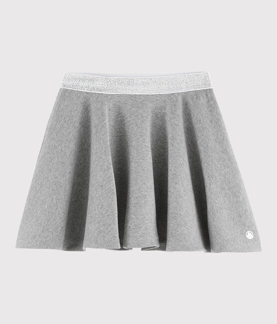 Falda de punto para niña gris SUBWAY CHINE
