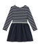 Vestidobi-materiapara niña azul SMOKING/blanco MARSHMALLOW