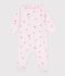Pijama de algod&oacute;n con cuello y flores para beb&eacute; rosa/multicolor