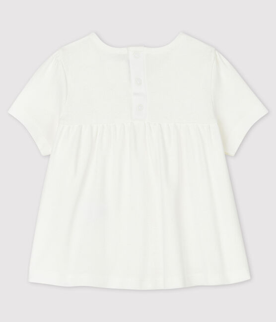 Blusa de algodón de bebé blanco MARSHMALLOW
