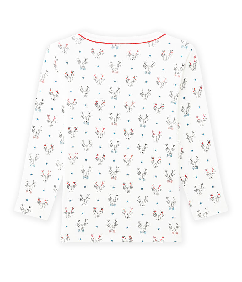 Camiseta de manga larga con estampado blanco LAIT/blanco MULTICO