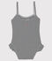Traje de baño UPF 50+ de bebé azul ABYSSE/blanco LAIT
