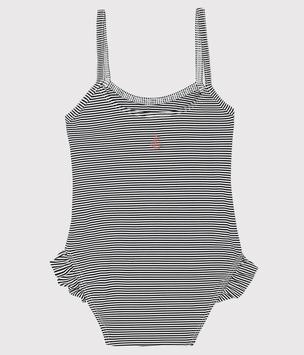 Traje de ba&ntilde;o UPF 50+ de beb&eacute; azul/blanco