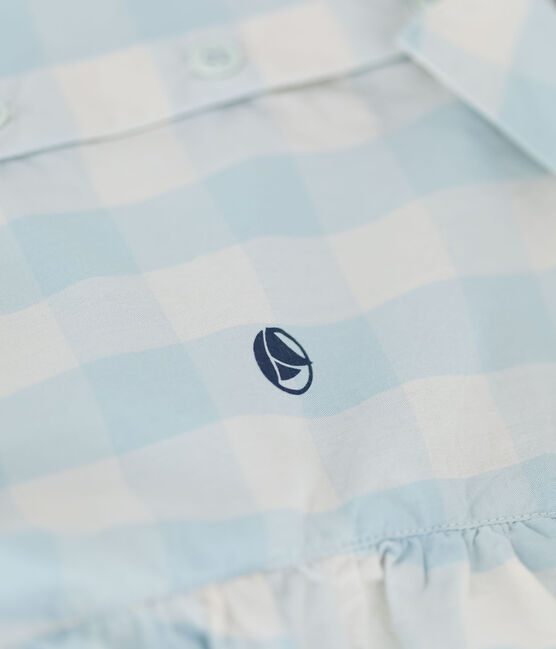 Vestido de popelina de manga corta para niña BOLDAIR/ MARSHMALLOW