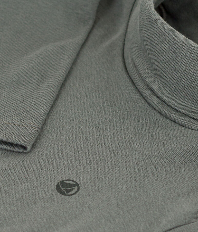 Prenda de cuello cisne de algod&oacute;n de ni&ntilde;a/ni&ntilde;o verde