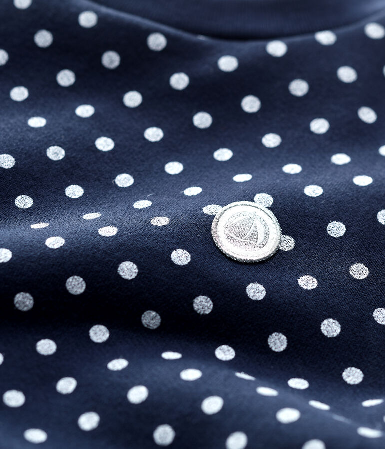 Sudadera de mulet&oacute;n de ni&ntilde;a azul/blanco