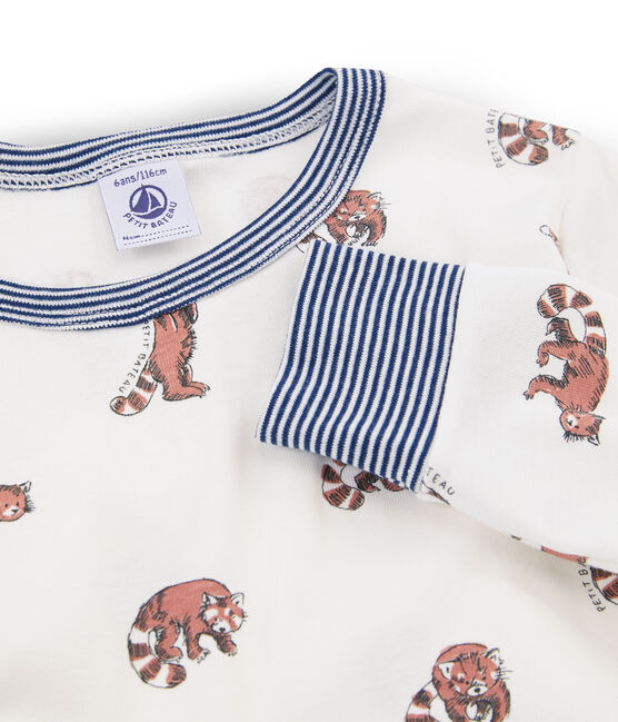 Pijama de punto para niño blanco MARSHMALLOW/blanco MULTICO