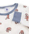 Pijama de punto para niño blanco MARSHMALLOW/blanco MULTICO