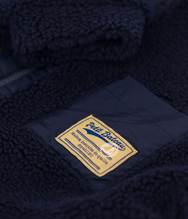 Chaqueta infantil de sherpa azul