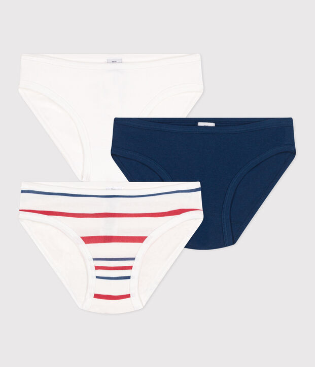 Juego de 3 braguitas infantiles de algod&oacute;n estampado multicolor