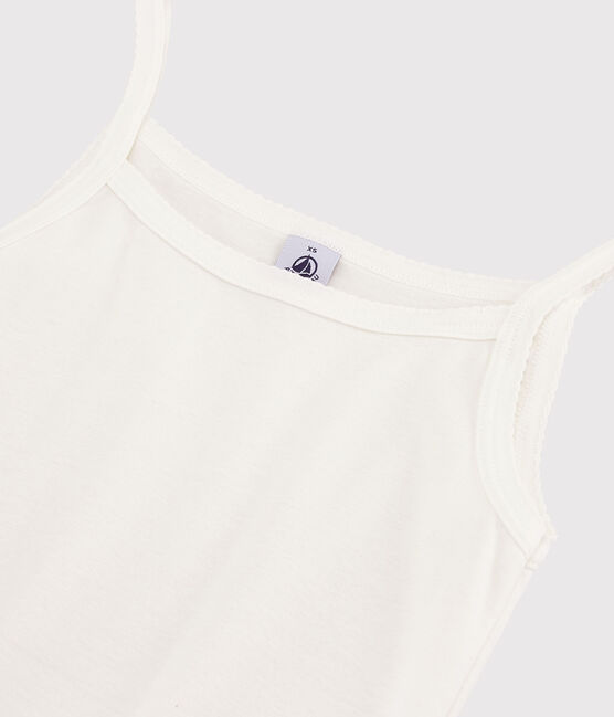 Camiseta de tirantes emblemática de algodón de mujer blanco MARSHMALLOW