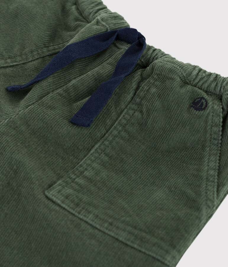 Pantal&oacute;n de pana para beb&eacute; verde