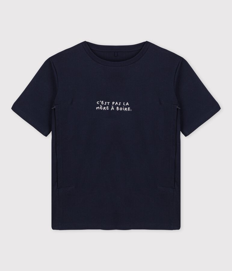 Camiseta de lactancia Tajinebanane x Petit Bateau azul SMOKING