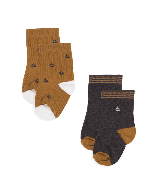 Lote de 2 pares de calcetines para bebé niño gris CITY CHINE