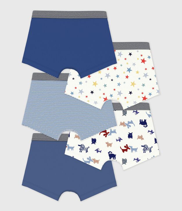 Juego de b&oacute;xeres infantiles de algod&oacute;n estampado multicolor