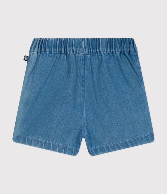 Shorts de tejido vaquero ligero para bebé azul DENIM CLAIR