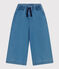 Pantalón ancho de tejido vaquero ligero para niña azul DENIM CLAIR