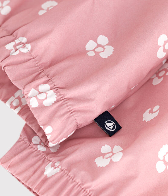 Cortavientos infantil de flores rosa CHARME/blanco MARSHMALLOW