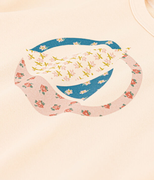 Sudadera de mulet&oacute;n de ni&ntilde;a crudo